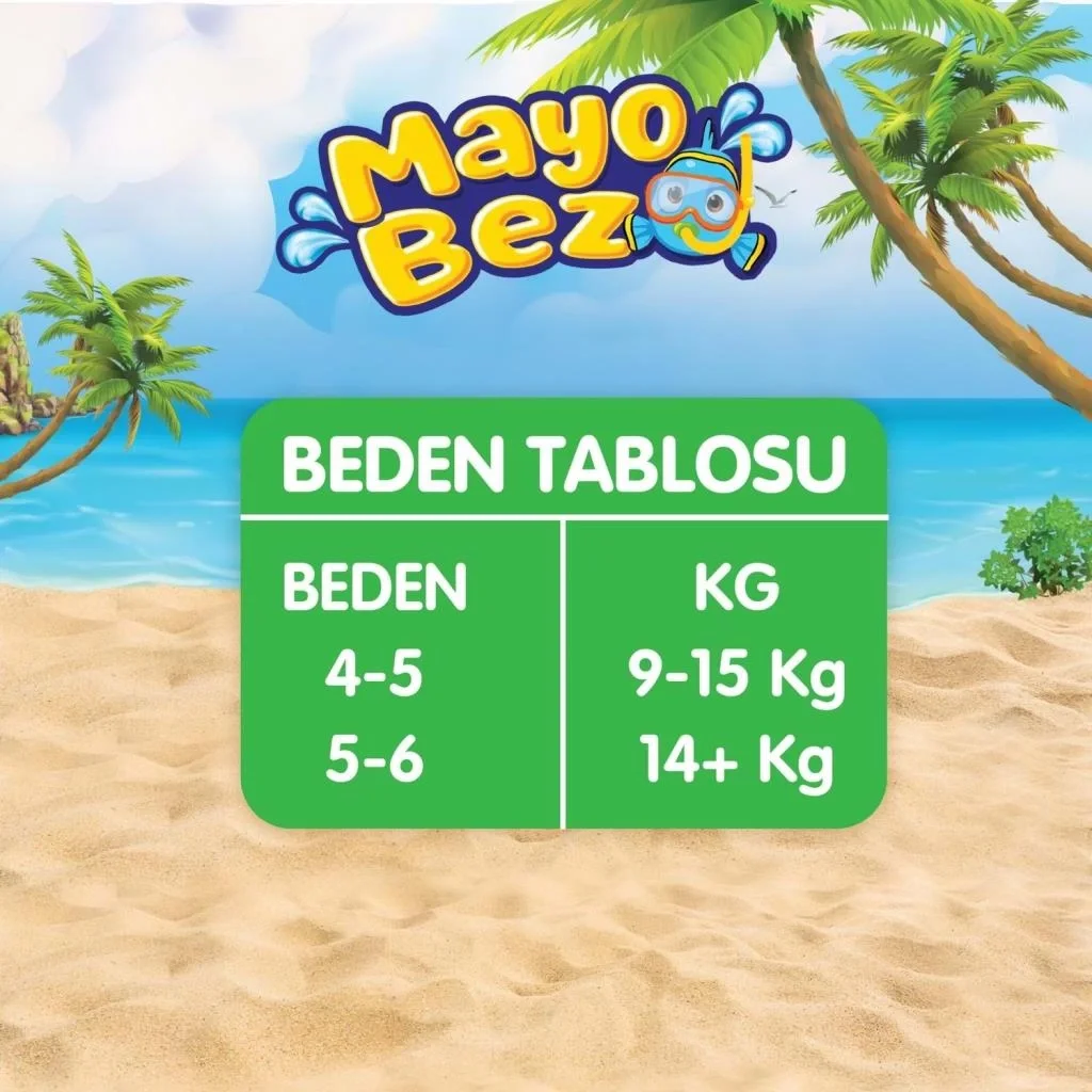 İthalat®   Mayo Bez 4-5 Beden 9-15 Kg 11 Adet