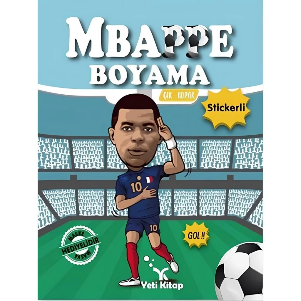 İthalat® MBappe Çıkartmalı Maskeli Boyama Kitabı Fiyatı, Yorumları ve Özellikleri