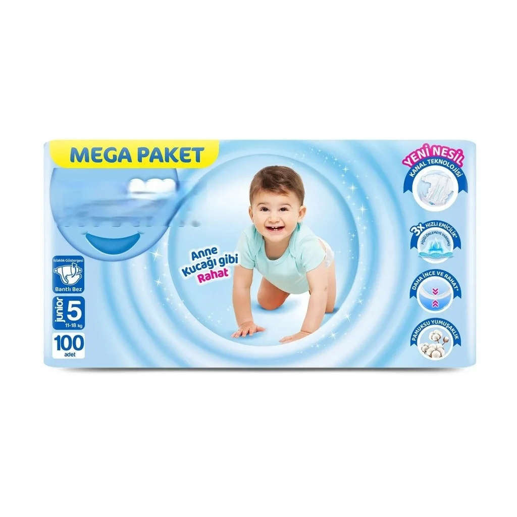 İthalat® Mega Paket Bebek Bezi 5 Beden 11-18 Kg 100 Adet