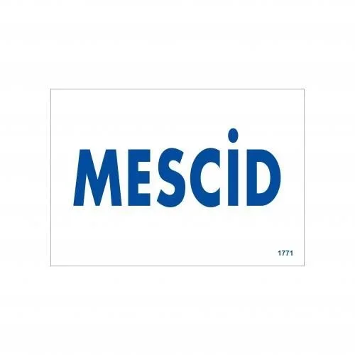 İthalat® Mescid Uyarı Levhası 17,5x25 KOD:1771