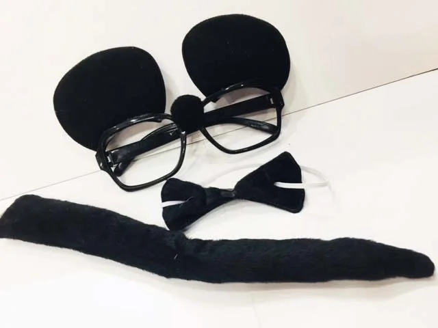 İthalat® Mickey Mouse Gözlüğü Papyonu Kuyruğu Seti