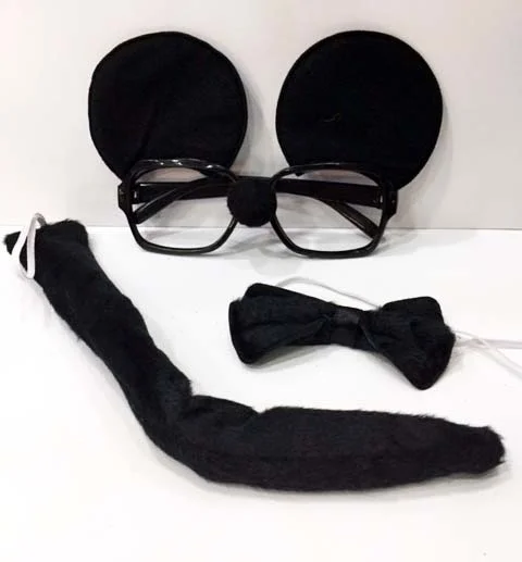 İthalat® Mickey Mouse Gözlüğü Papyonu Kuyruğu Seti