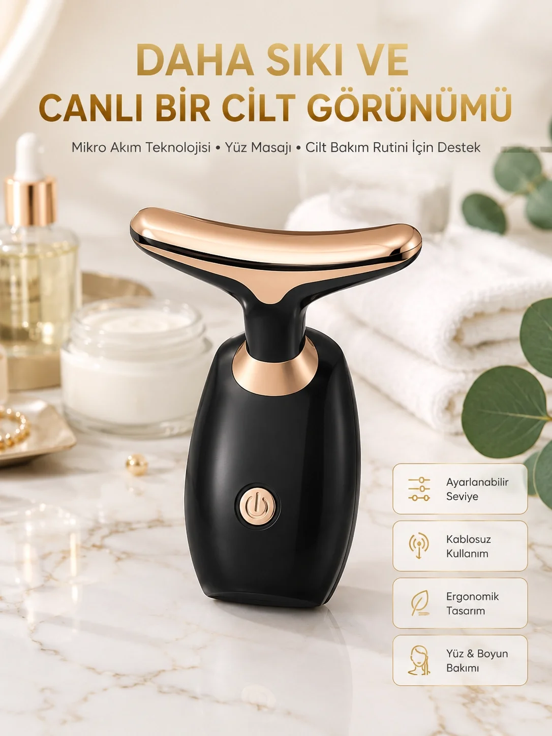 İthalat® Mikro Akım Teknolojili, Taşınabilir Cilt Bakım Cihazı