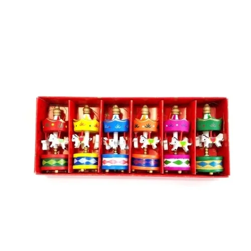 İthalat®  Mini Ahşap 6'lı Atli Karinca