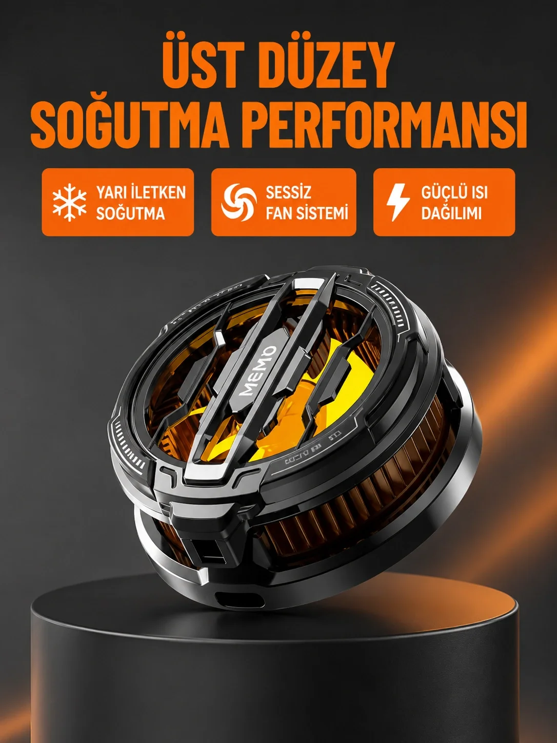 İthalat® Mobil Oyun Telefon Soğutucusu Yarı İletken Hızlı Soğutmalı ve Sessiz Fanlı