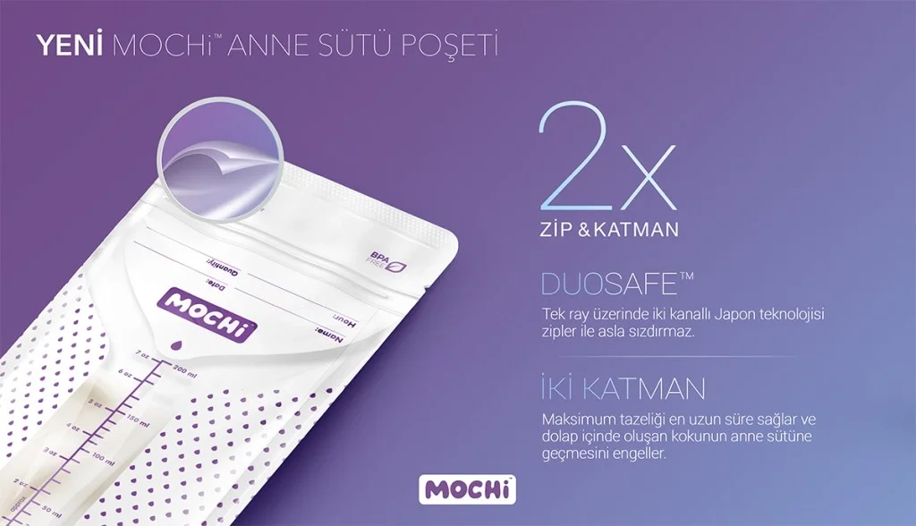 İthalat® Mochi Anne Sütü Saklama Poşeti 120 Adet