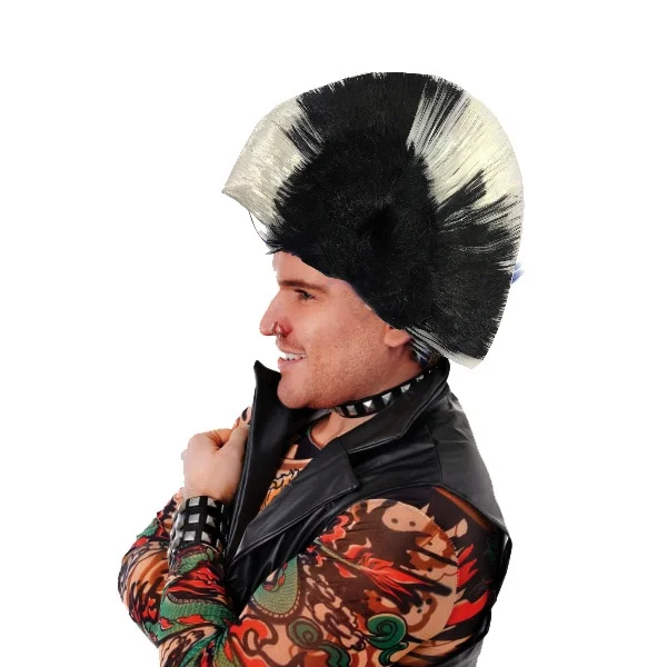 İthalat® Mohican Mohawk Punk Peruk - 70 li 80 li Yıllar Peruk Model 5