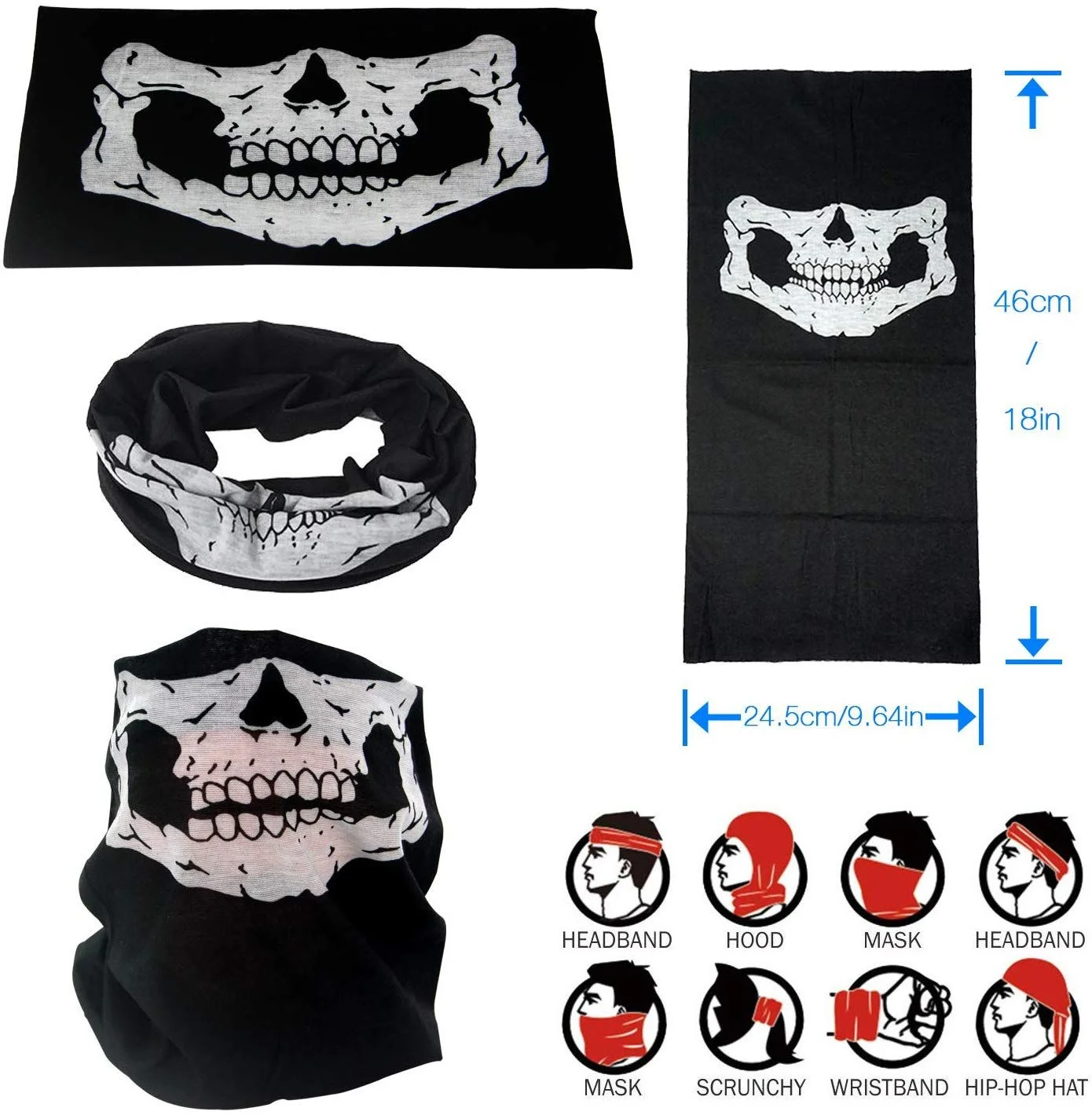 İthalat® Motorcu Boyunluk Baf Buff Bandana 25x48 cm Model 7 İthalat® Motorcu Boyunluk Baf Buff Bandana 25x48 cm Model 7
