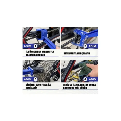 İthalat® Motorsiklet &amp; Bisiklet Zinciri Temizleme Fırçası Çift Taraflı