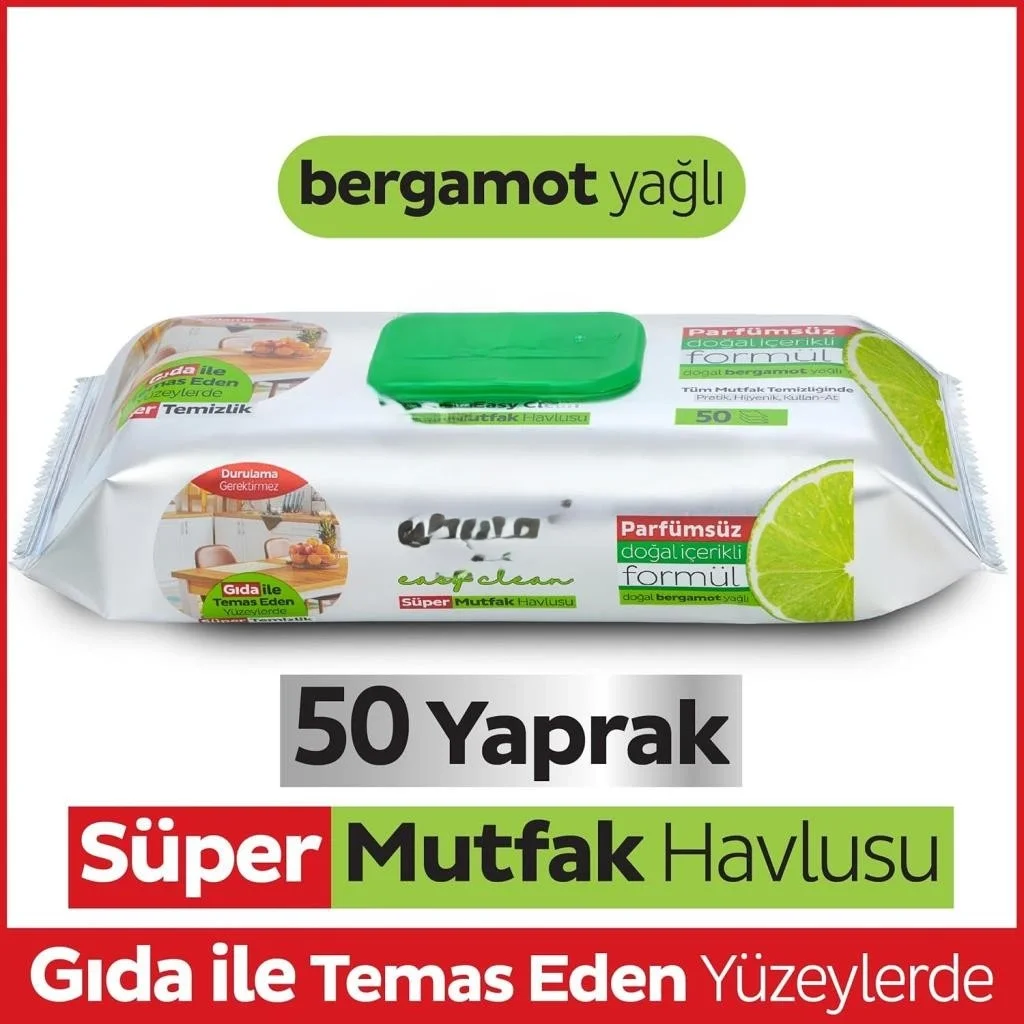 İthalat® Mutfak Temizlik Havlusu 50 Adet Bergamot