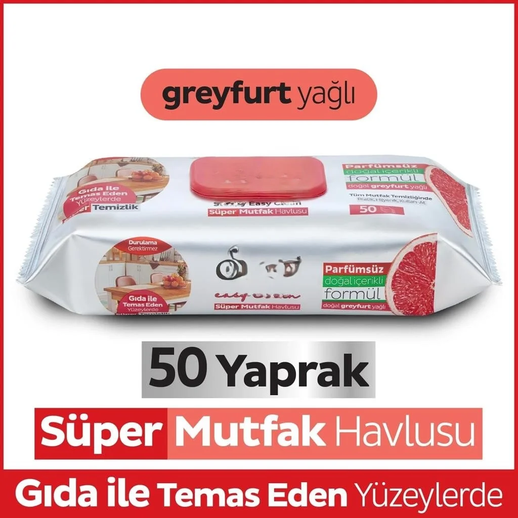 İthalat® Mutfak Temizlik Havlusu 50 Adet Greyfurt