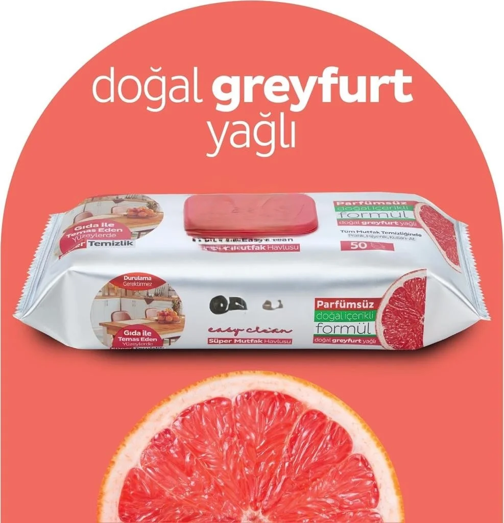 İthalat® Mutfak Temizlik Havlusu 50 Adet Greyfurt