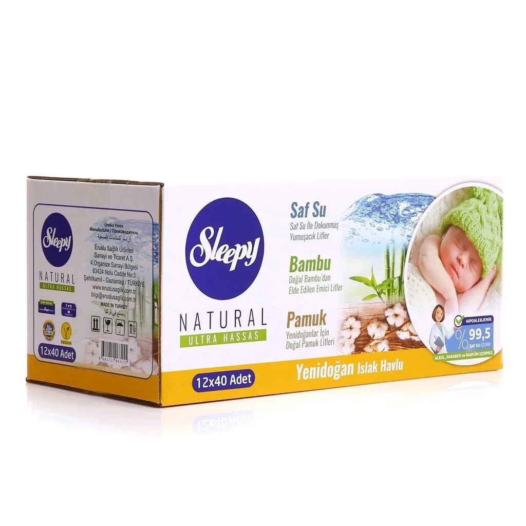 İthalat® Natural Yenidoğan Islak Mendil 12x40 480 Yaprak Fiyatı, Yorumları ve Özellikleri