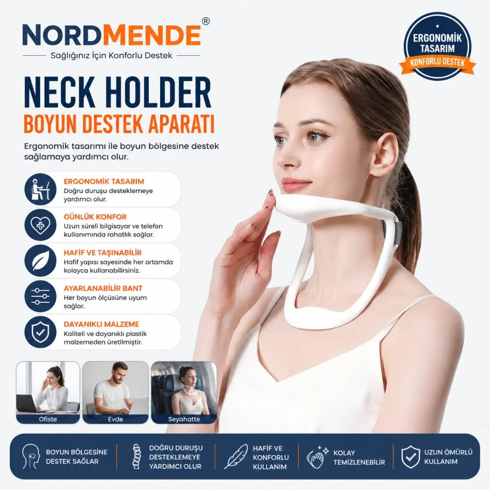 İthalat® Neck Holder Boyun Destek Aparatı | Ergonomik &amp; Medikal Kullanım