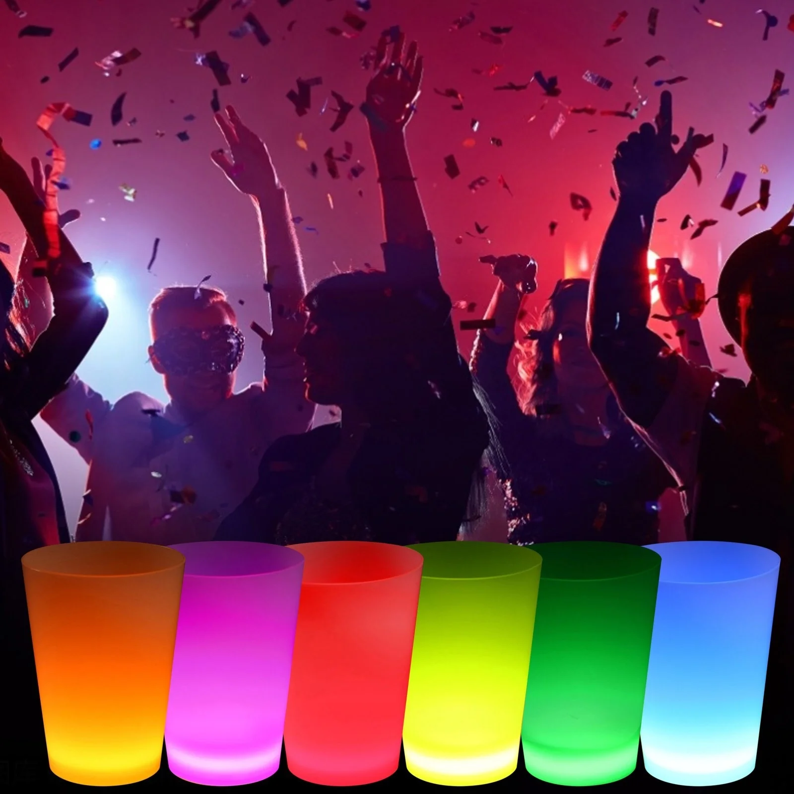 İthalat® Neon Parti Glow Bardak 1.5 oz Karışık Renk 1 Adet Tekli