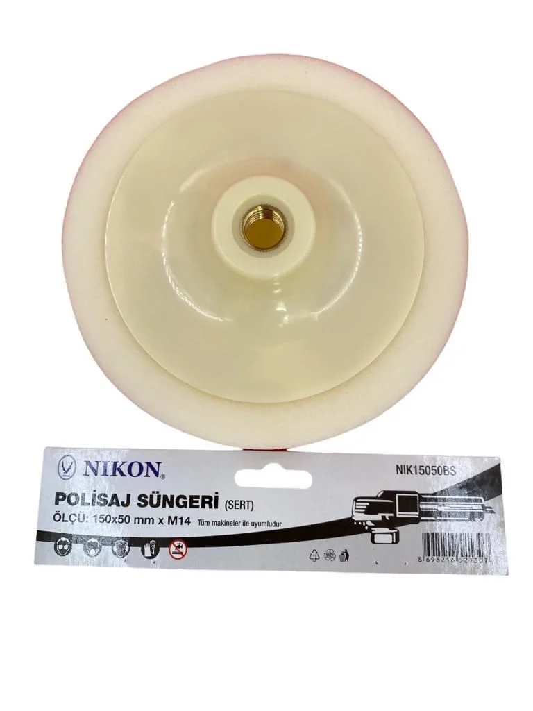 İthalat® Nikon 15050BS Polisaj Süngeri 150 mm Beyaz Sert