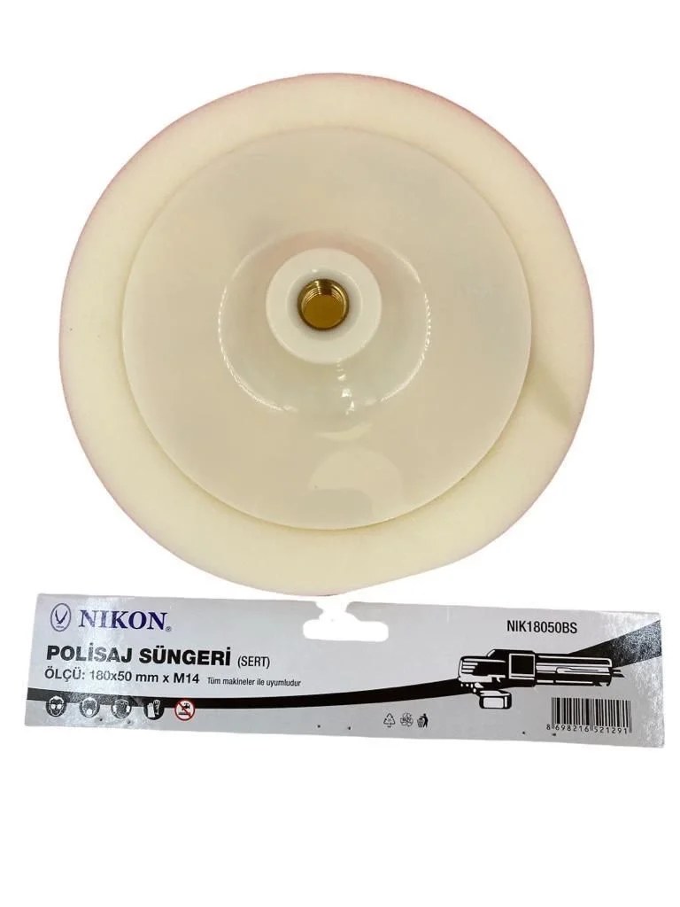 İthalat® Nikon 18050BS Polisaj Süngeri 180 mm Beyaz Sert