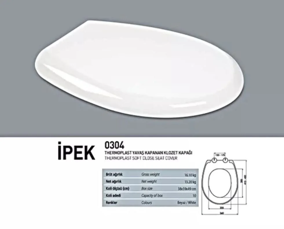 İthalat® NKP İpek Amortisörlü+Tak Çıkar Klozet Kapağı