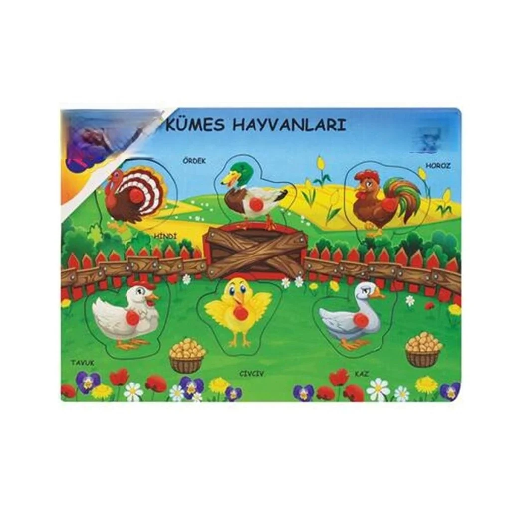İthalat® ONY-191-192-193 AHŞAP TUTMALI ÇİFTLİK SEVİMLİ KÜMES HAYVANLARI