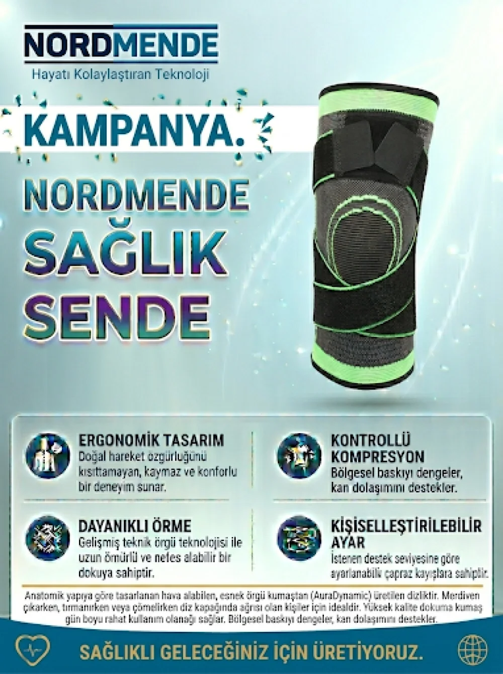 İthalat® Örgü Dizlik | Kontrollü Kompresyonlu Diz Destekleyici İthalat® Örgü Dizlik | Kontrollü Kompresyonlu Diz Destekleyici