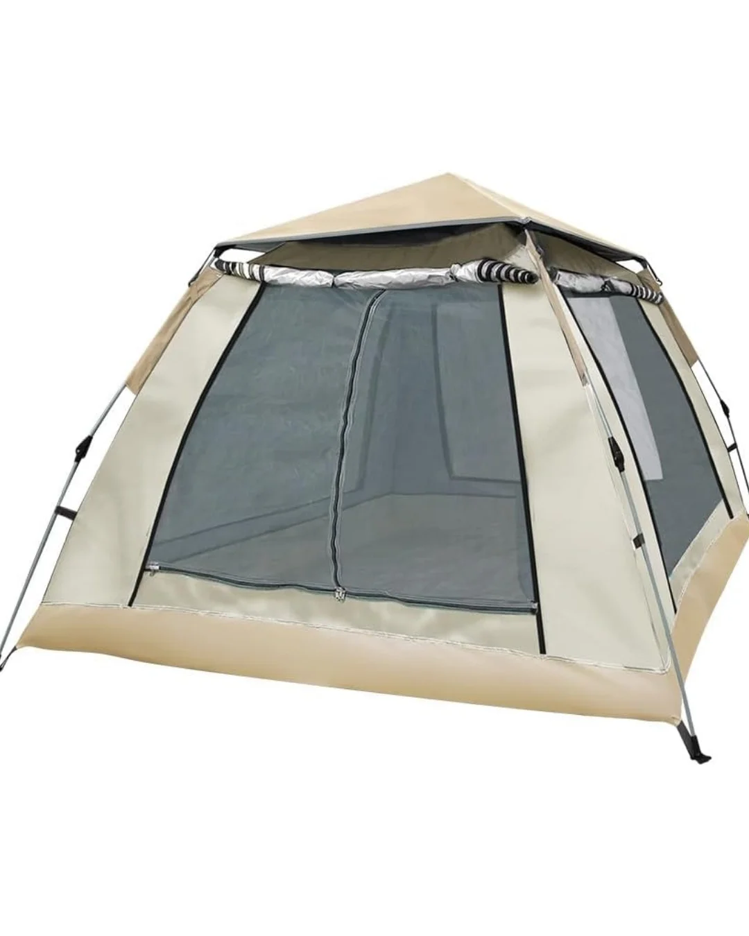 İthalat® Otomatik Kamp Çadırı 240x240x160 cm 6 Kişilik Geniş Hacimli Güneşlikli
