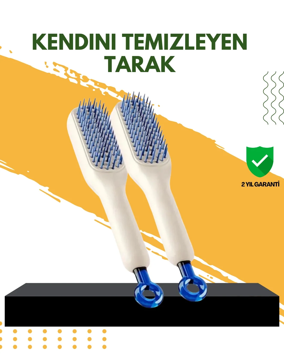 İthalat® Otomatik Temizlemeli Saç Fırçası – Ergonomik Tasarım, Masaj Etkili, Elektriklenmeyi Önleyici