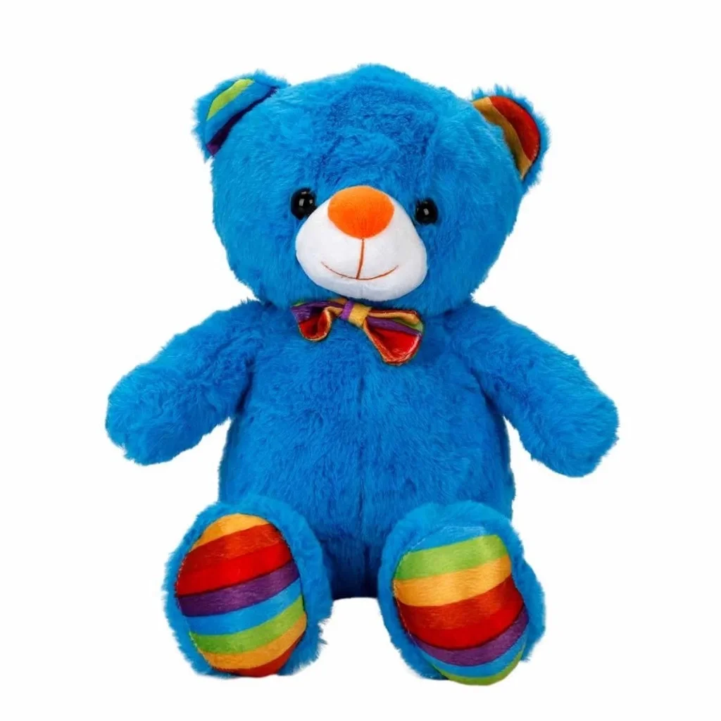 Oturan Kurdeleli Renkli Peluş Ayı 30 cm Oturan Kurdeleli Renkli Peluş Ayı 30 cm