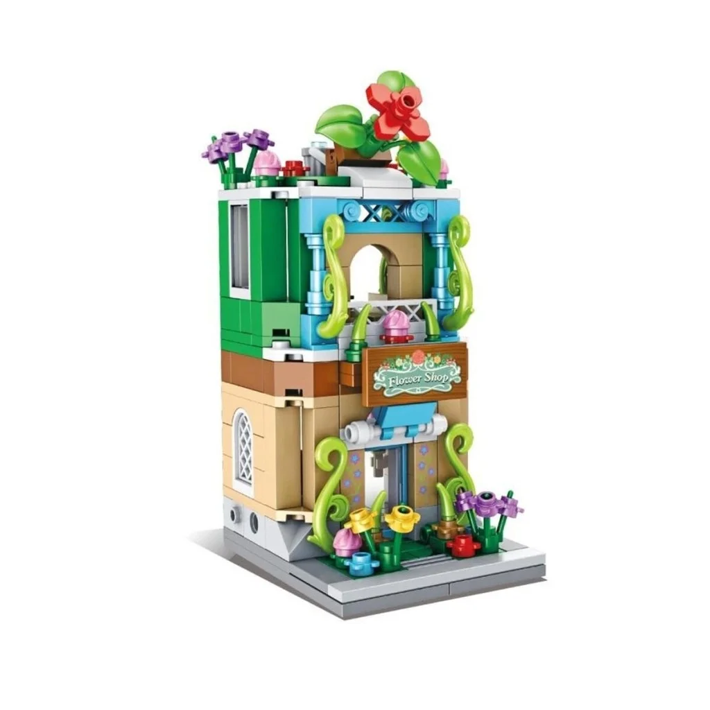 İthalat® P657037 ÇİÇEK DÜKKANI 280 PARÇA BLOCK OYUNCAK