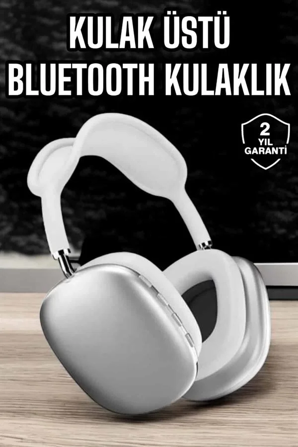 İthalat® P9 Air Max Kablosuz 5.0 Mikrofonlu Bluetooth Kulaklık Beyaz Yüksek Ses Kaliteli