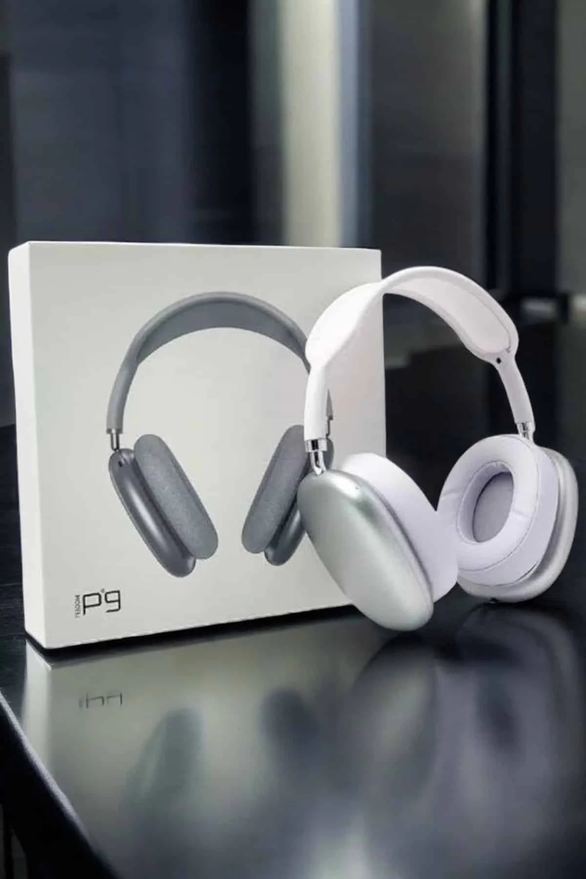 İthalat® P9 Air Max Kablosuz 5.0 Mikrofonlu Bluetooth Kulaklık Beyaz Yüksek Ses Kaliteli