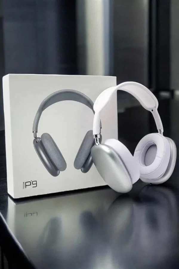 İthalat® P9 Air Max Kablosuz 5.0 Mikrofonlu Bluetooth Kulaklık Beyaz Yüksek Ses Kaliteli