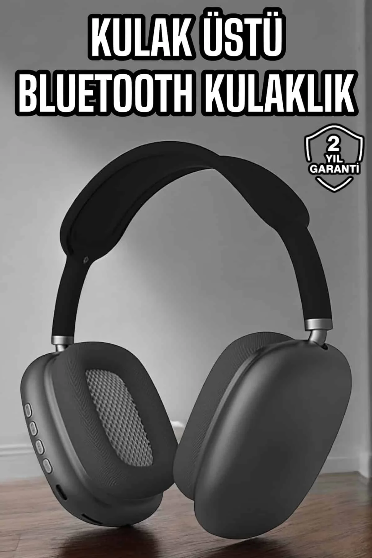 İthalat® P9 Plus Hi-fi Ses Kalitesi Ayarlanabilir Mikrofonlu Bluetooth Kulaklık Siyah