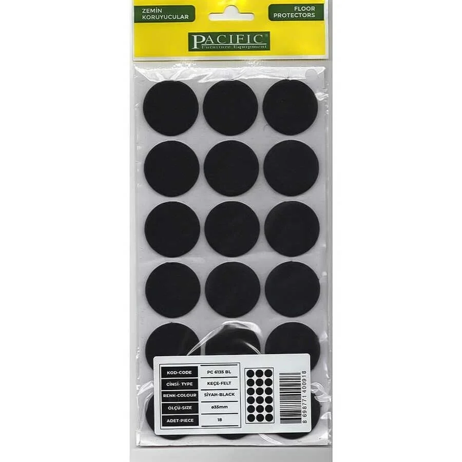 İthalat® Pacific 6135 BL Yapışkanlı Keçe 35 mm Siyah İthalat® Pacific 6135 BL Yapışkanlı Keçe 35 mm Siyah