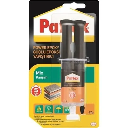İthalat® Pattex Power Epoxy Güçlü Yapıştırıcı Şeffaf 27 gr