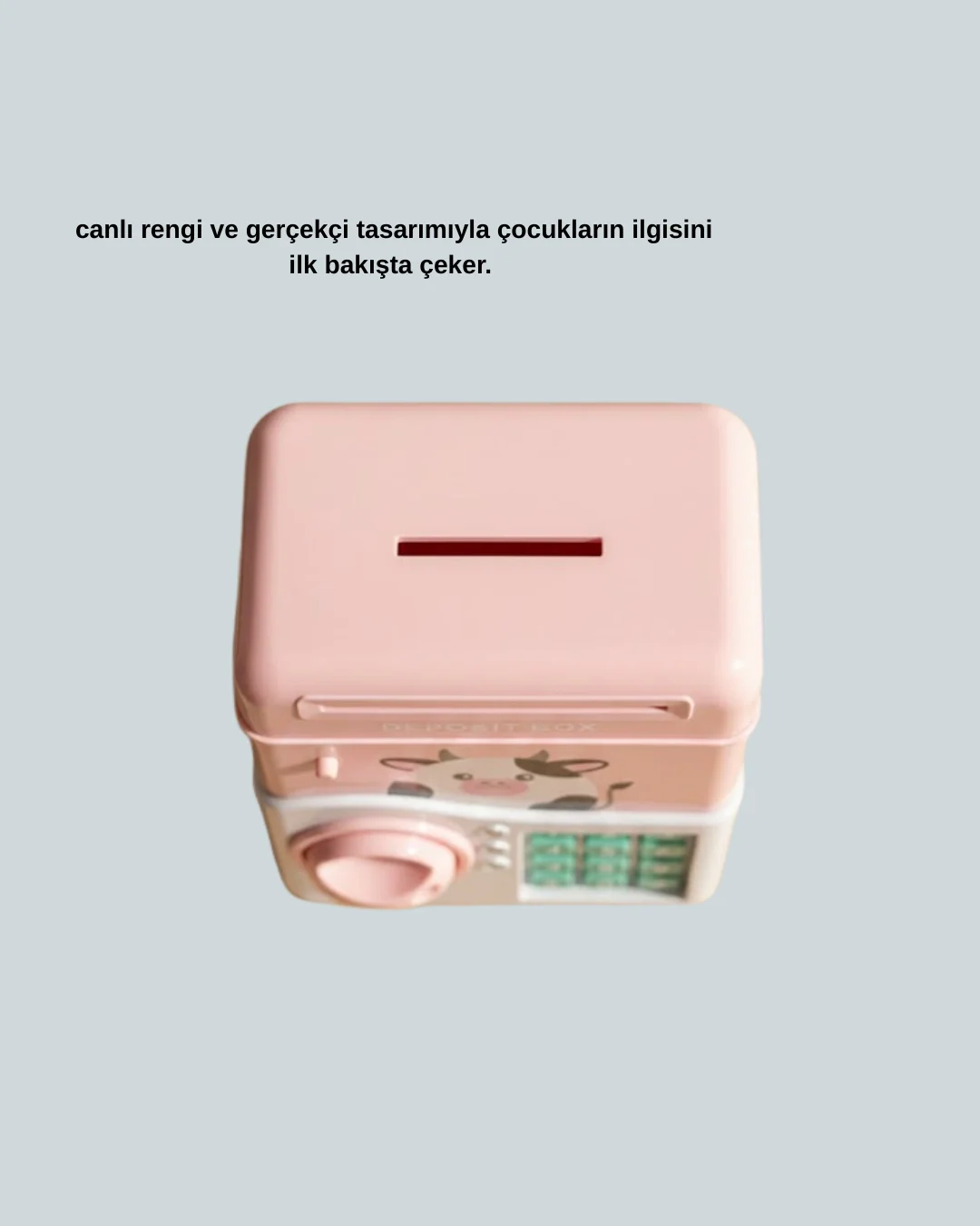 İthalat® Pembe ATM Kasa Görünümlü Elektronik Şifreli Çocuk Kumbarası