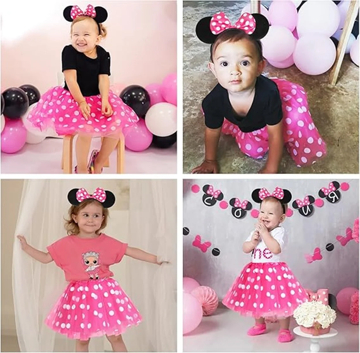 İthalat® Pembe Fiyonklu Minnie Mouse Tacı Mini Kulak İthalat® Pembe Fiyonklu Minnie Mouse Tacı Mini Kulak