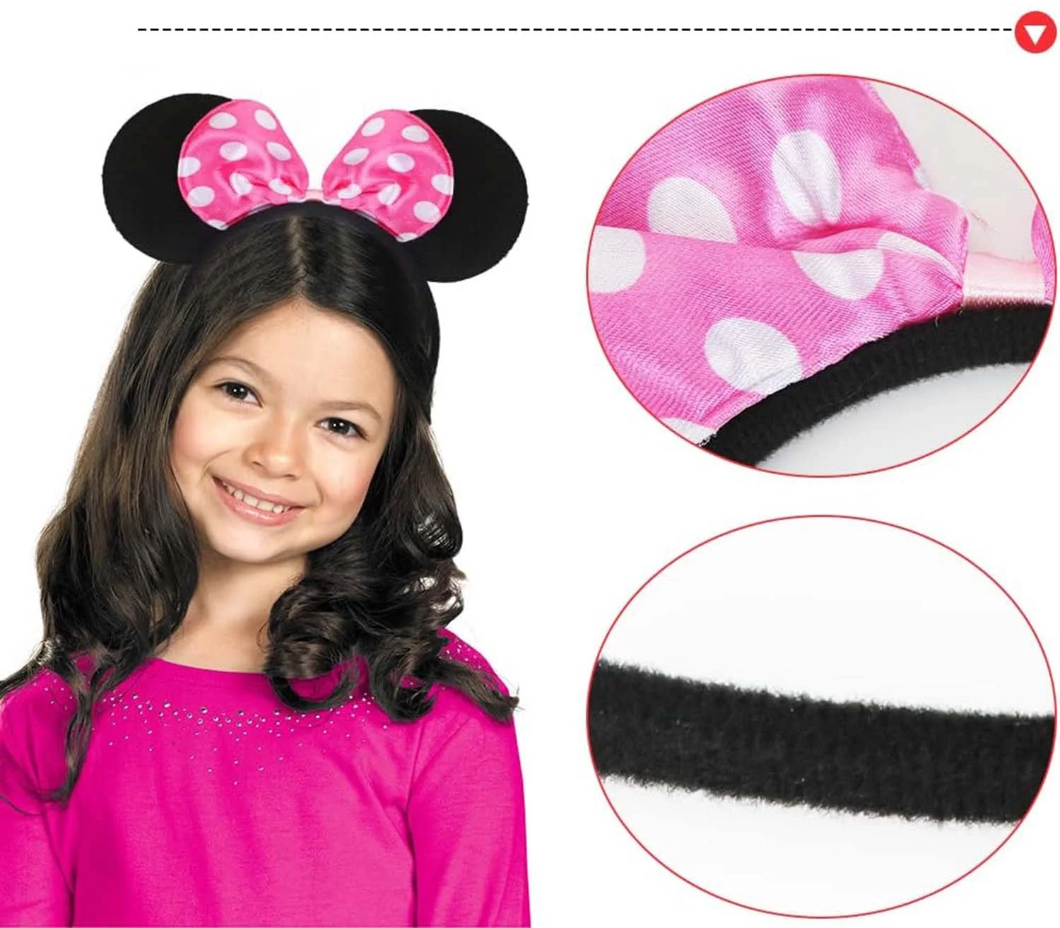 İthalat® Pembe Fiyonklu Minnie Mouse Tacı Mini Kulak İthalat® Pembe Fiyonklu Minnie Mouse Tacı Mini Kulak