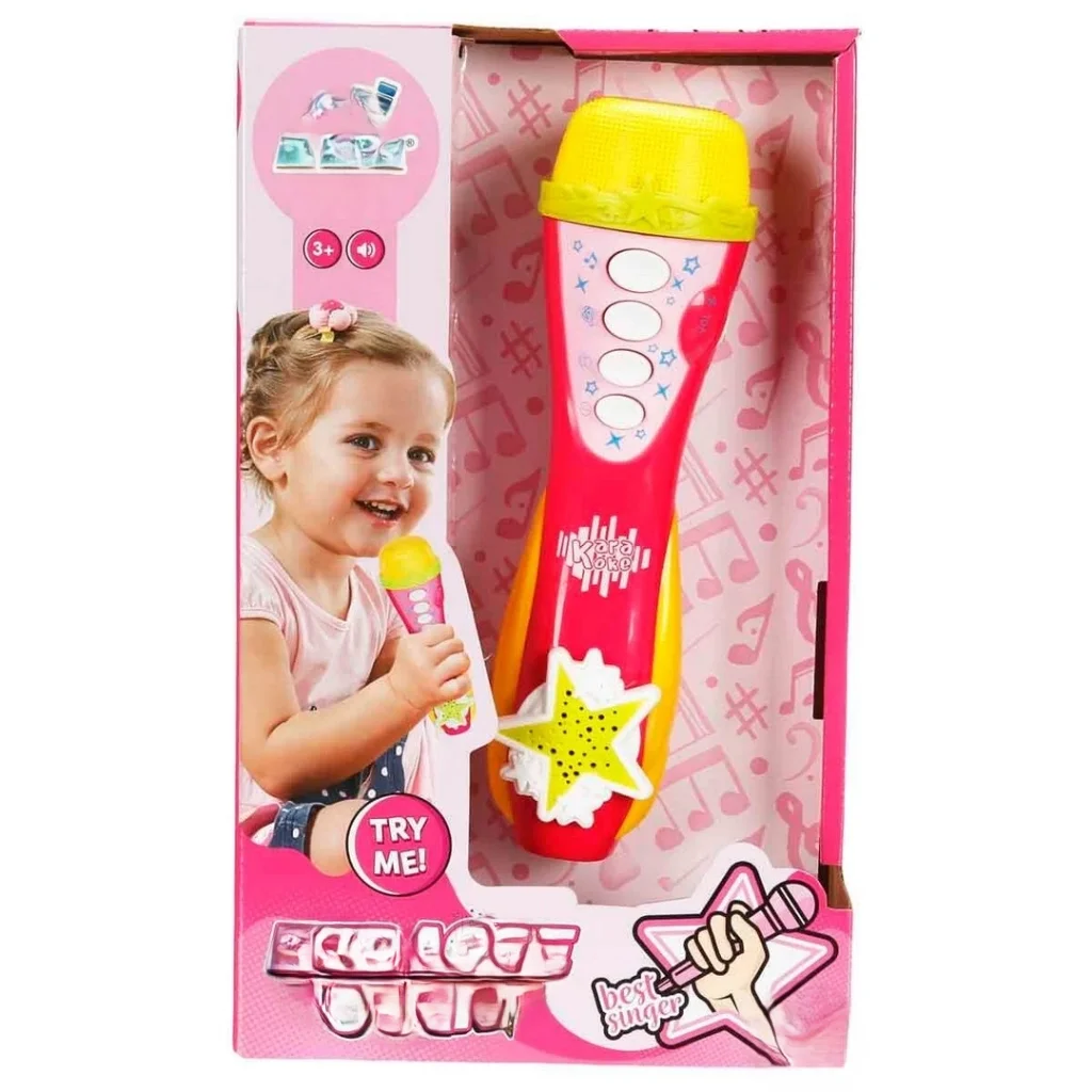 İthalat® Pembe Karaoke Mikrofonu