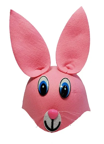 İthalat® Pembe Renk Kulaklı Tavşan Şapkası Hayvan Şapkası