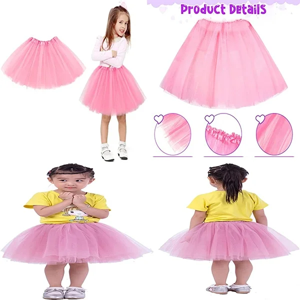 İthalat® Pembe Renk Tütü Etek Bale Eteği Gösteri Eteği Çocuk Bebek Boy