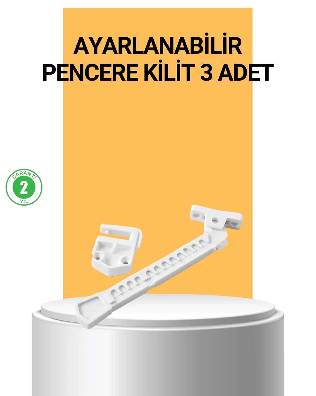 İthalat® Pencere Cam Emniyet Kilidi Açılma Sınırlayıcı Set