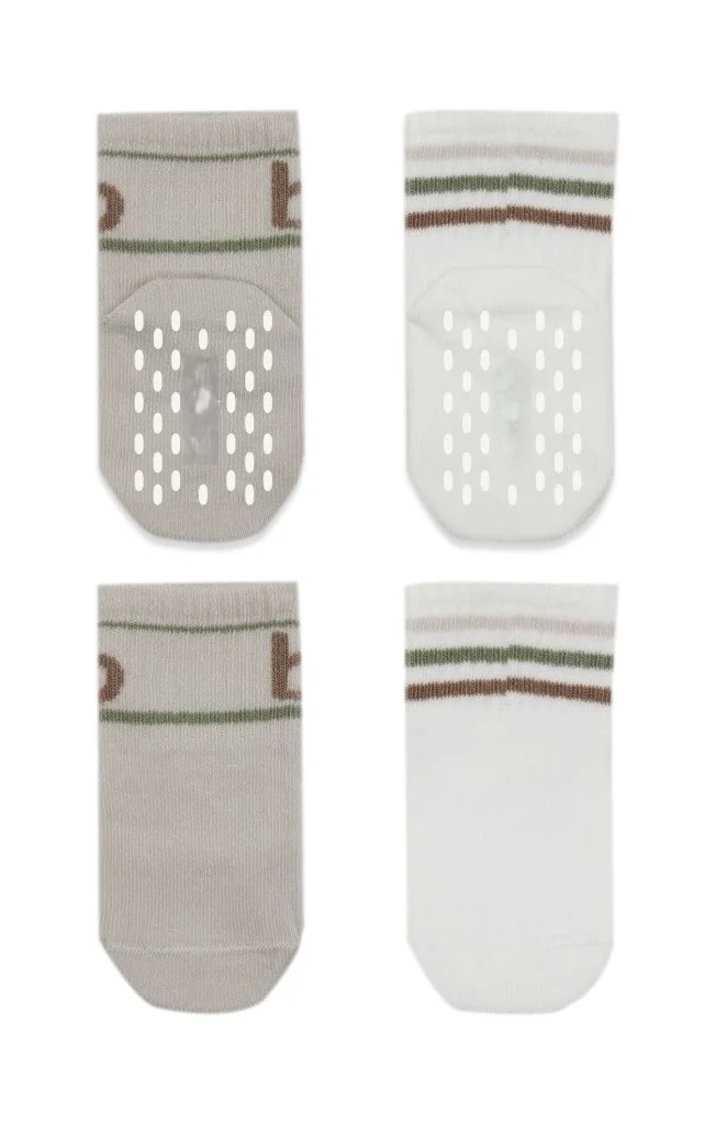 İthalat® Penye Kaymaz Soket Çorap 2li 10144 Taş Ekru