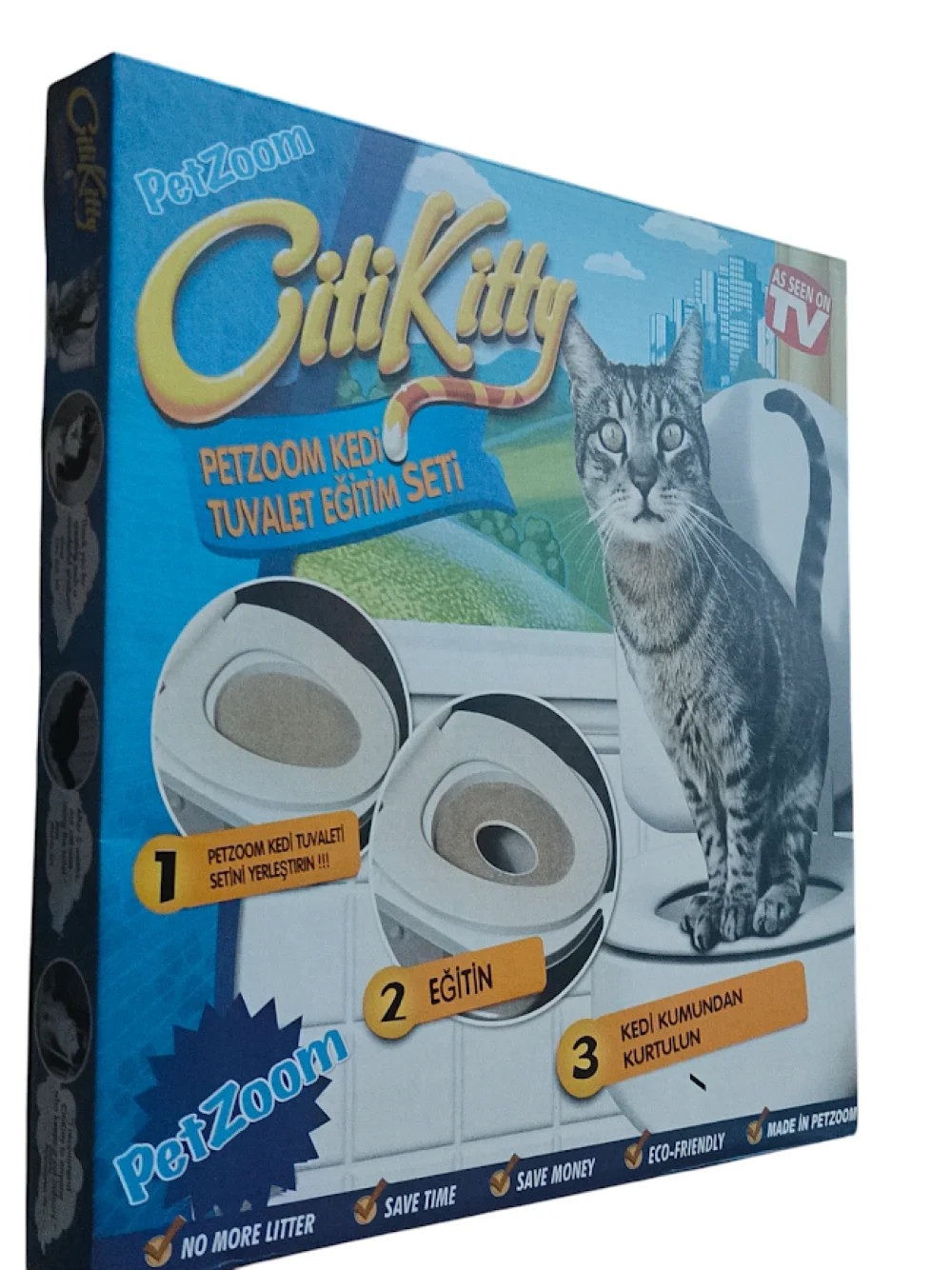 İthalat® Petzoom Klozet Kedi Tuvaleti ***