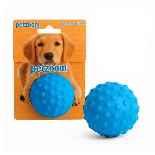 İthalat®  PetZoom Mavi Dikenli Köpek Oyun Topu