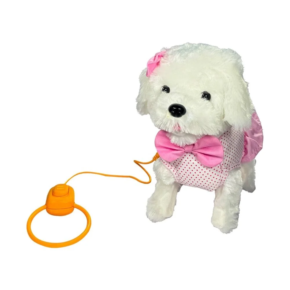 İthalat® PFT-B025 PELUŞ TASMALI YÜRÜYEN KÖPEK PEMBE