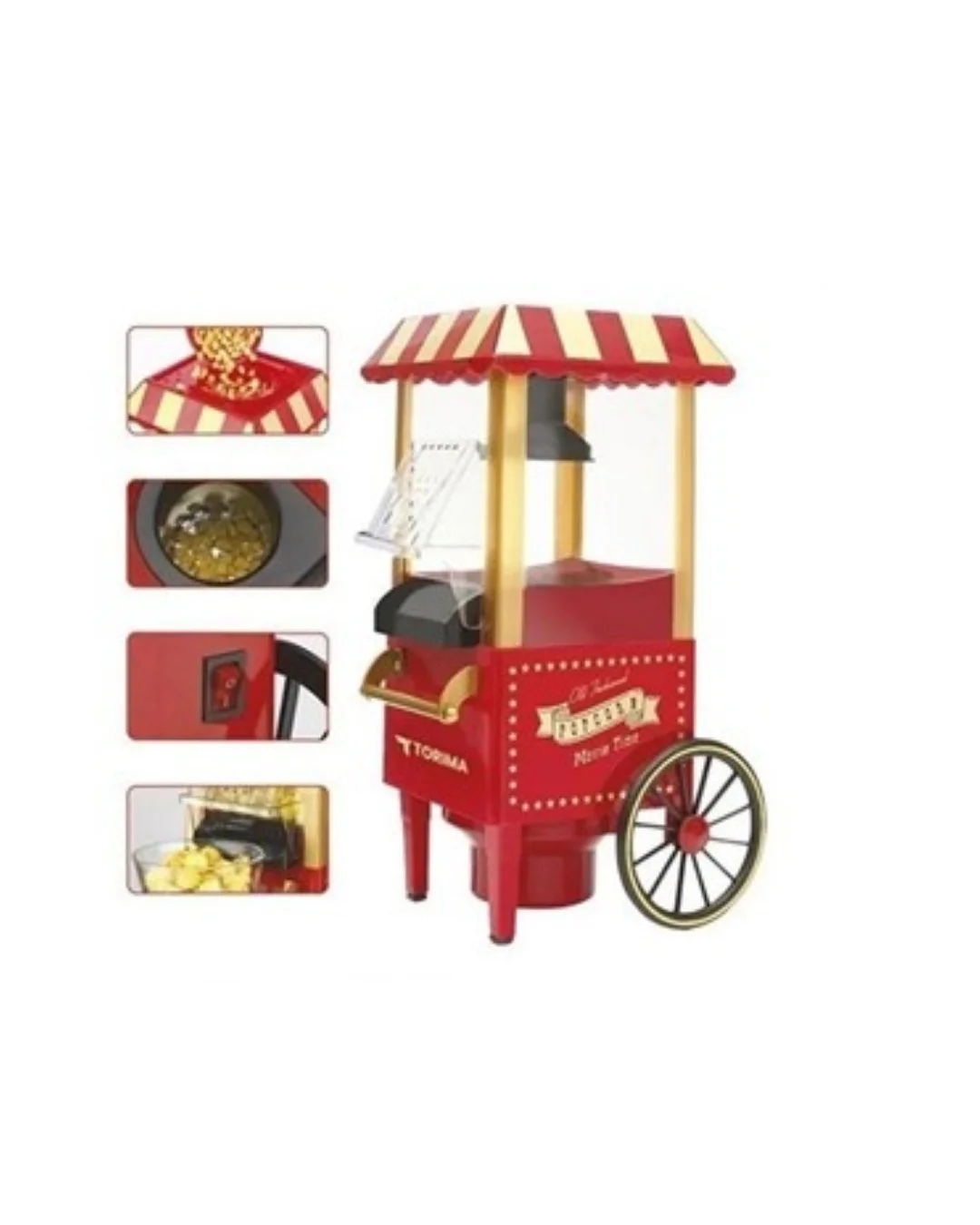 İthalat® PG618 MISIR PATLATMA MAKİNESİ KIRMIZI