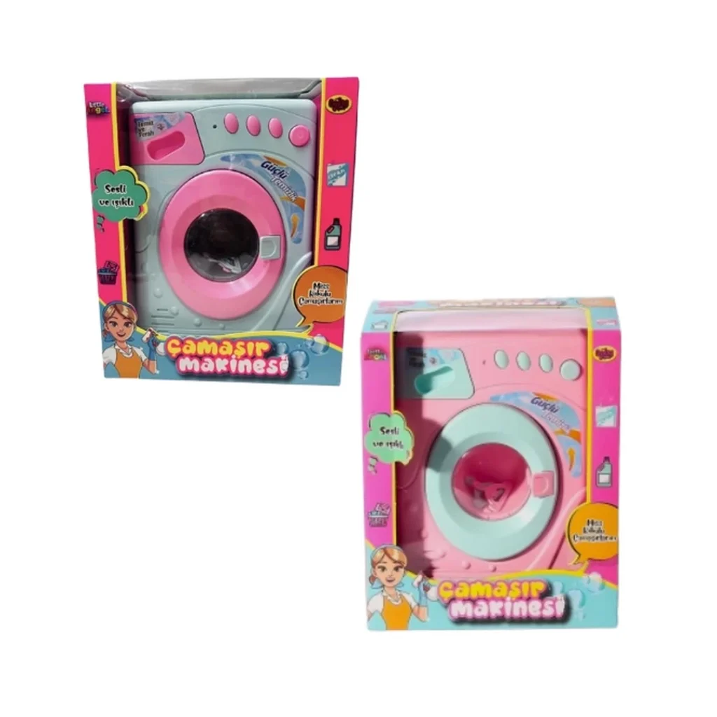 Pilli Işıklı ve Sesli Çamaşır Makinesi 02604 Pilli Işıklı ve Sesli Çamaşır Makinesi 02604