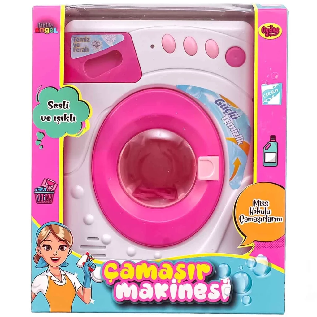 Pilli Işıklı ve Sesli Çamaşır Makinesi 02604 Pilli Işıklı ve Sesli Çamaşır Makinesi 02604
