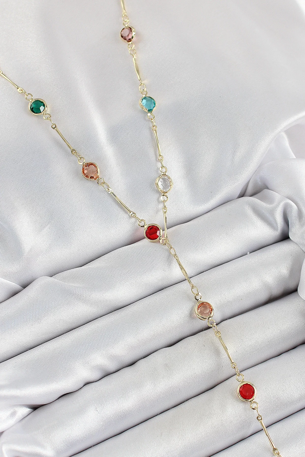 İthalat® Pirinç Asorti Model Gold Renk Zirkon Taşlı Y Kolye Fiyatı, Yorumları ve Özellikleri