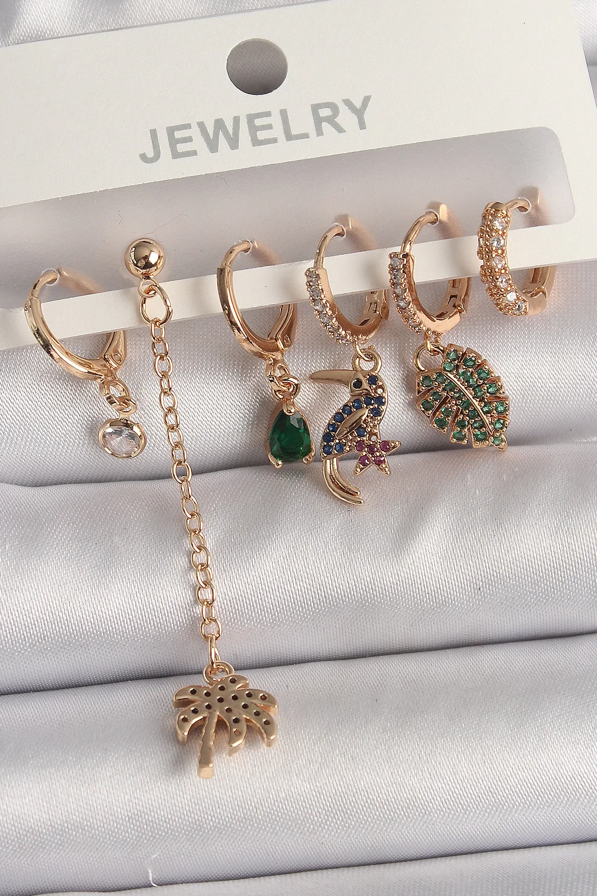 İthalat® Pirinç Gold Renk Sallantı Zirkon Taşlı Ağaç Figür Kadın Küpe Seti Fiyatı, Yorumları ve Özellikleri